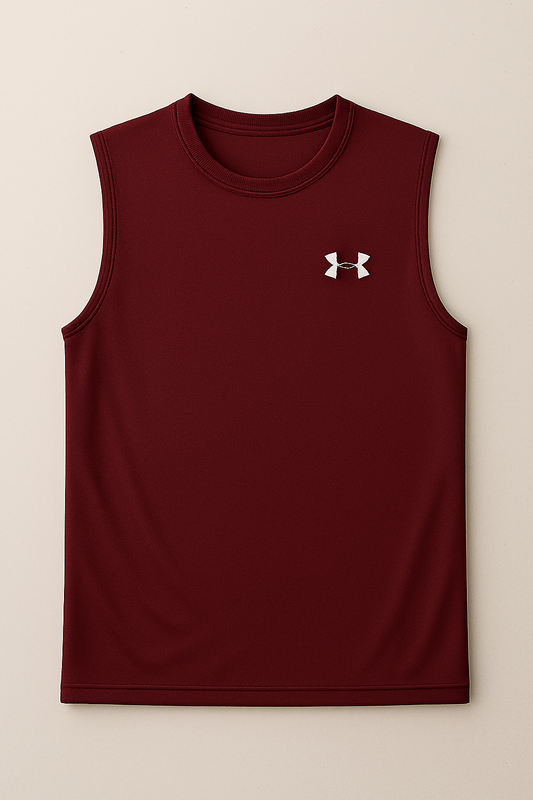 UA Dri-Fit Sleeveless Training Shirt – Maroon
