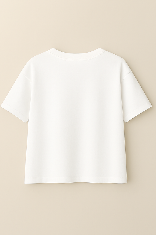 Summer Vibes Drop Shoulder T-Shirt (White)