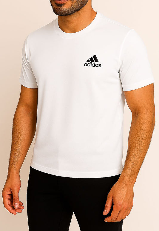 AD Premium Activewear Dri-Fit White T-Shirt