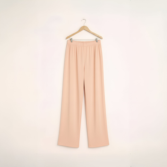 Soft peach Wide-Leg Trousers