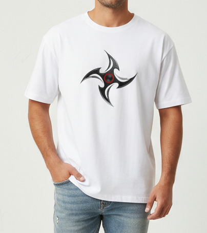 huriken Surge Drop Tee – White/Black