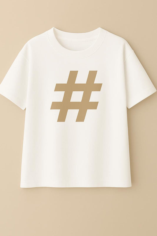 HASHTAG Signal Drop Shoulder Oversized T-Shirt