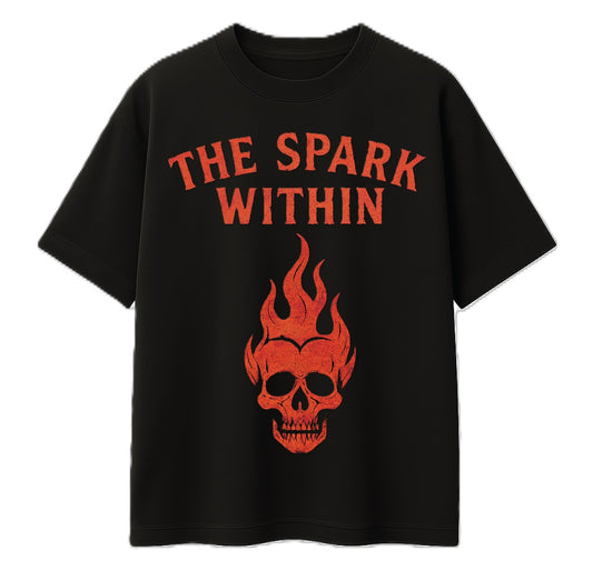 The Spark Within – Oversized Drop Shoulder Graphic T-Shirt