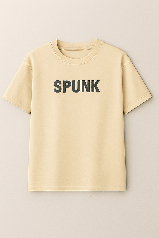 Drop Shoulder Oversized T-shirt Spunk (Beige)