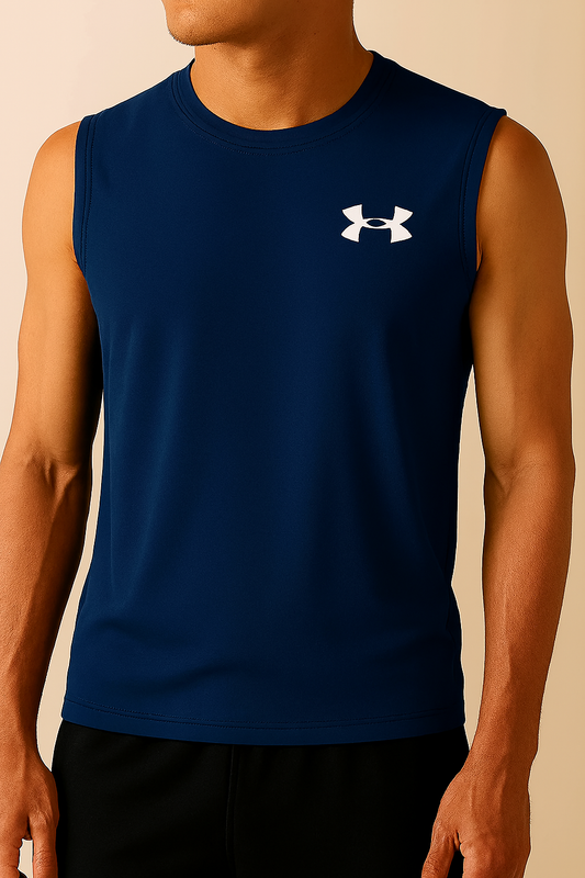 UA Dri-Fit Sleeveless Training Shirt – Navy Blue