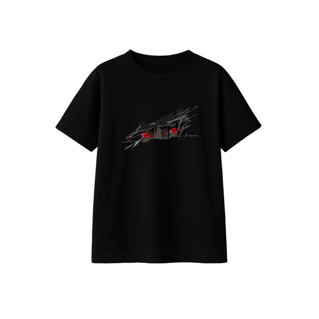 Shadow Eyes Graphic Tee – Black Streetwear Edition