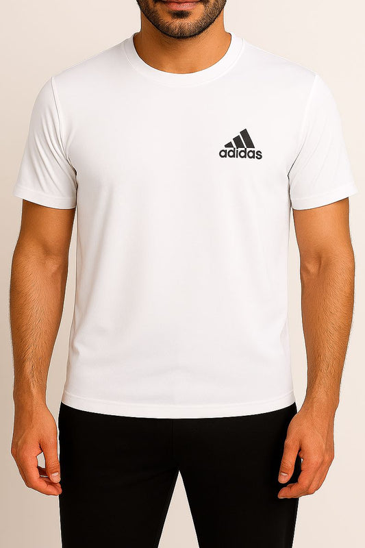 AD Premium Activewear Dri-Fit White T-Shirt