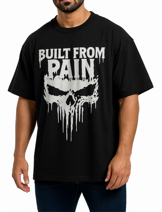 Oversized Drop Shoulder T-Shirt – Built From Pain Graphic