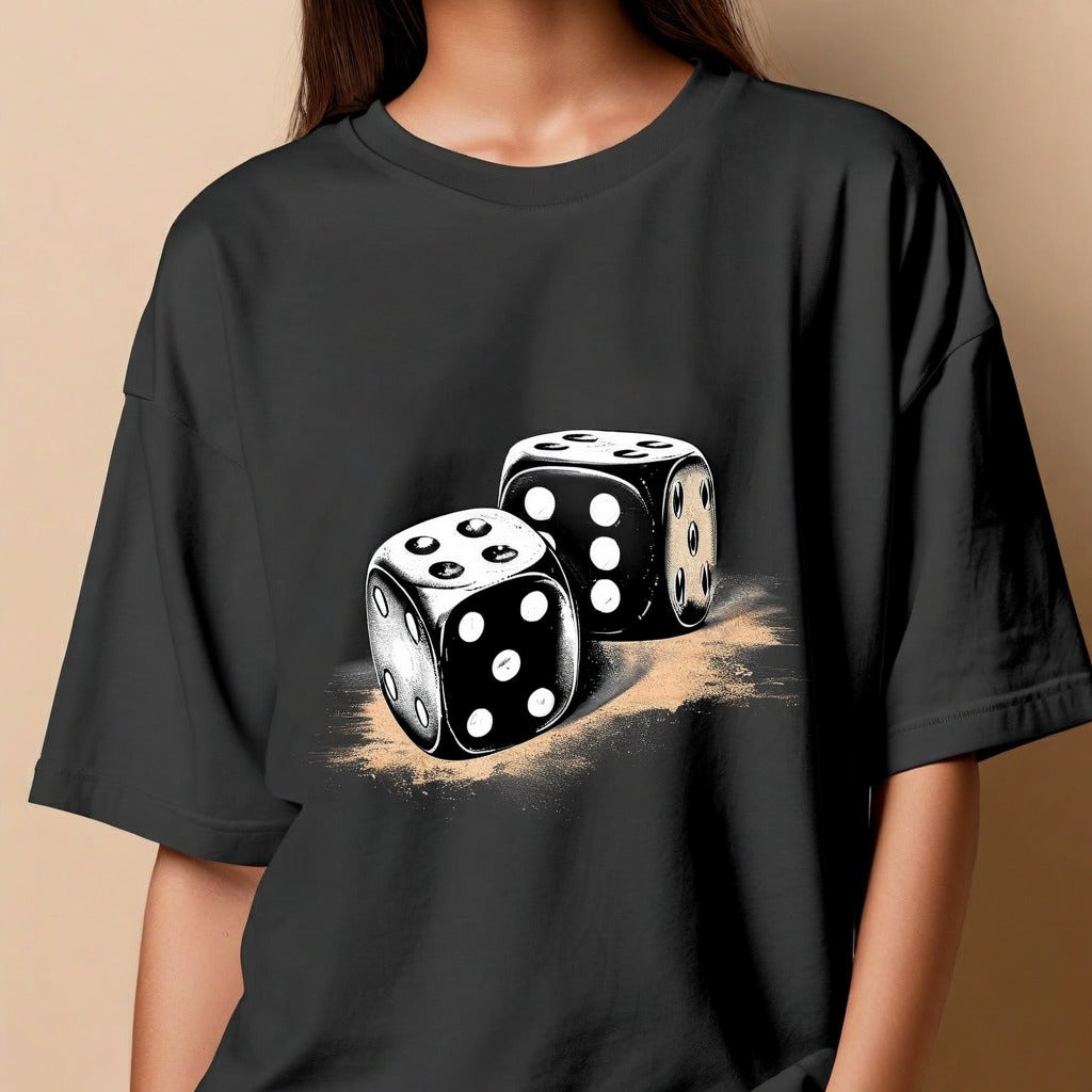 Lucky Roll Drop Shoulder Oversized T-Shirt