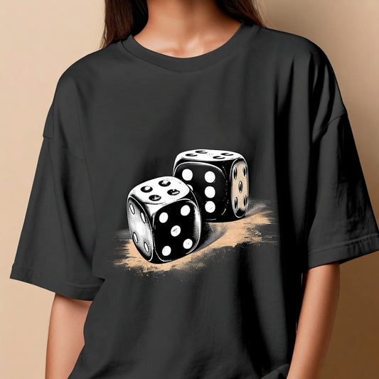 Lucky Roll Drop Shoulder Oversized T-Shirt