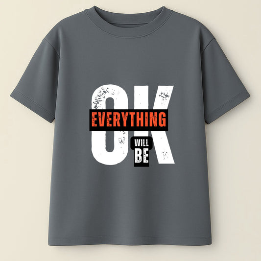 OK Statement Oversized Drop Shoulder T-Shirt