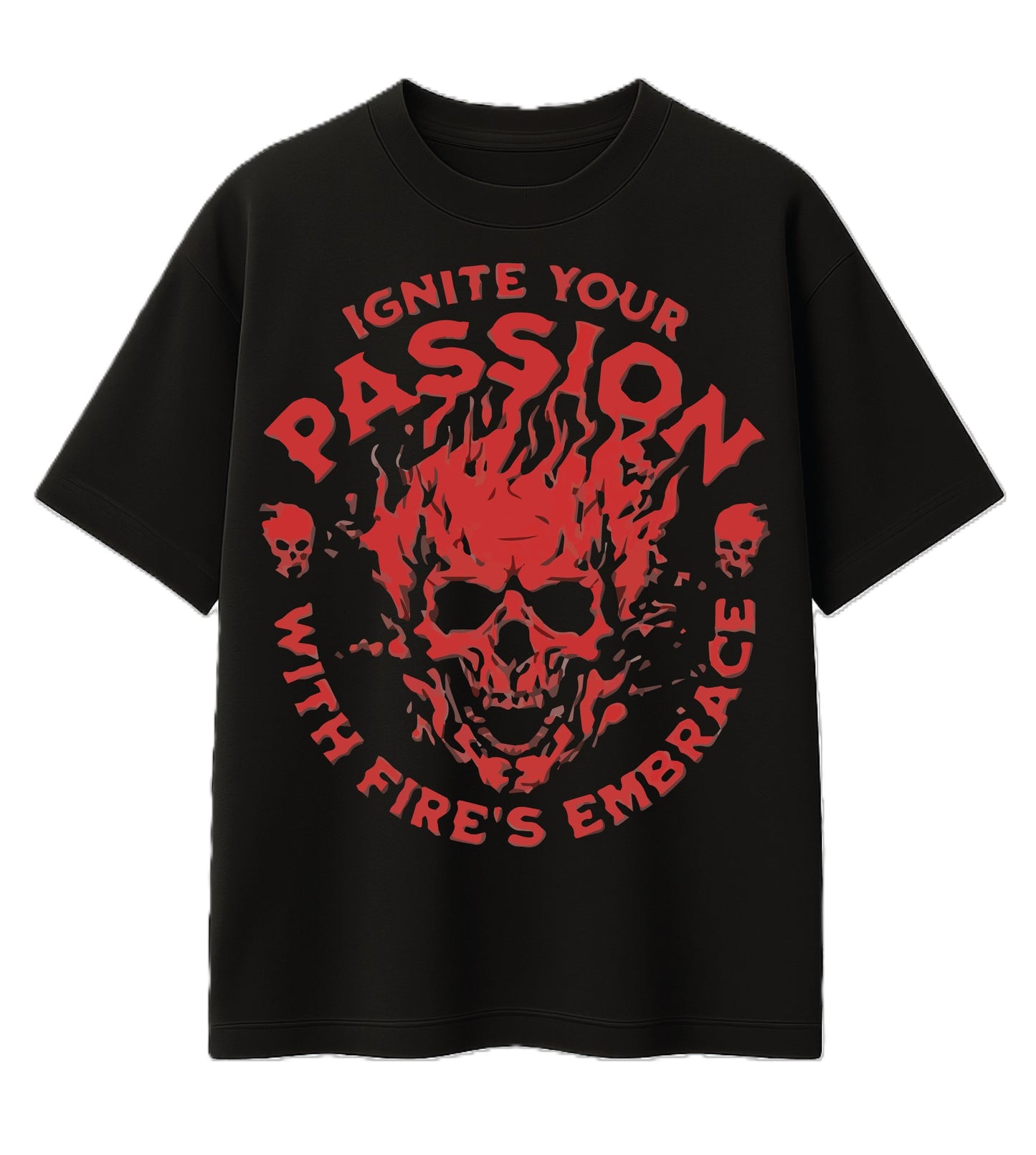 Ignite Your Passion – Oversized Drop Shoulder Graphic T-Shirt