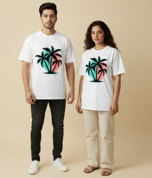 Sunset drift Drop Shoulder Oversized T-Shirt
